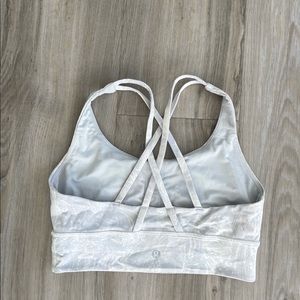 Lululemon energy bra *long line eternal white US size 4, 8/10 condition